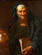 Pietro Bellotti Diogenes with the Lantern France oil painting artist